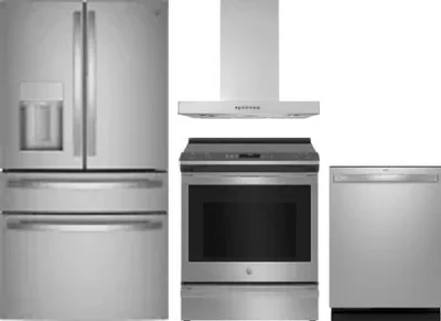 4 Piece Package Includes Refrigerator, Range, Hood And Dishwasher